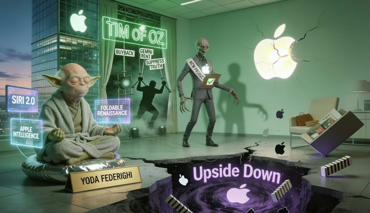 AAPL Q2 2026 Preview: Apple as Autocracy, Cook the Wizard of Oz, “Yoda” Federighi and “Vecna” Ternus. What Can Possibly Go Wrong.