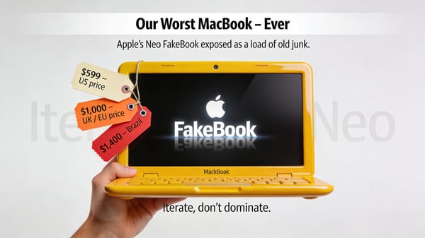 “Our Worst MacBook - Ever” — Apple’s Neo Fakebook exposed as a load of old junk